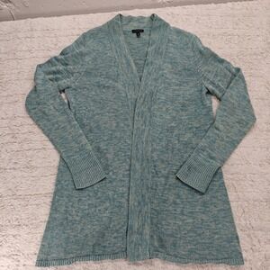 Talbots Cardigan‎ Sweater Womens M Linen Cotton Coastal Summer Resort Blue Merle